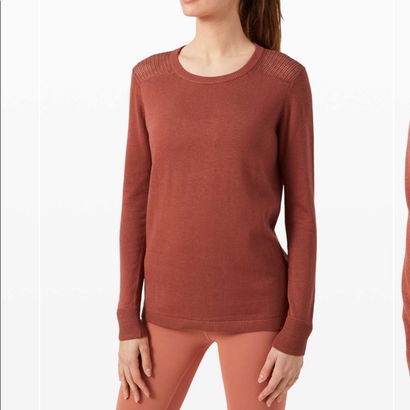 lululemon athletica Sweaters - Lululemon Back to Balance long sleeve open back light weight cozy sweater sz 12